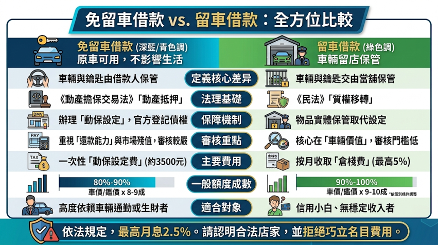 留車 vs 免留車：風險與條件差異